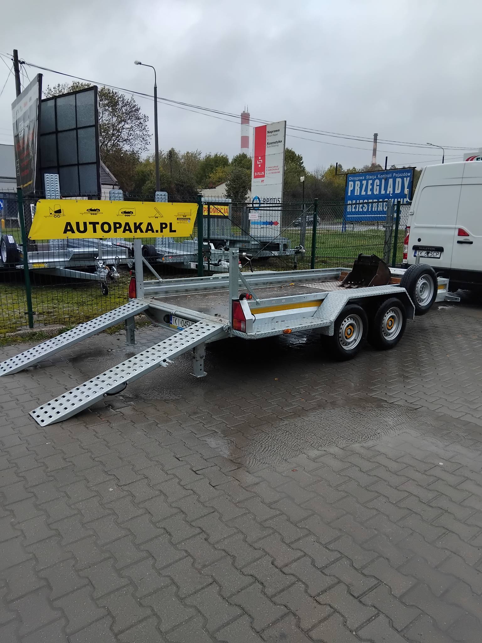 Przyczepa do minikoparki z DMC 3500kg marki WARK, 370 x 180cm